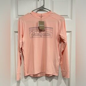Patagonia Kids Large Capilene Silkweight Long Sleeve Shirt Sunlit Pink NWT